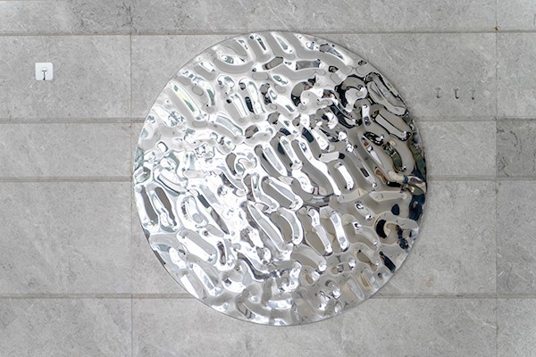 Stainless Steel Ripple Texture Wall Sculpture